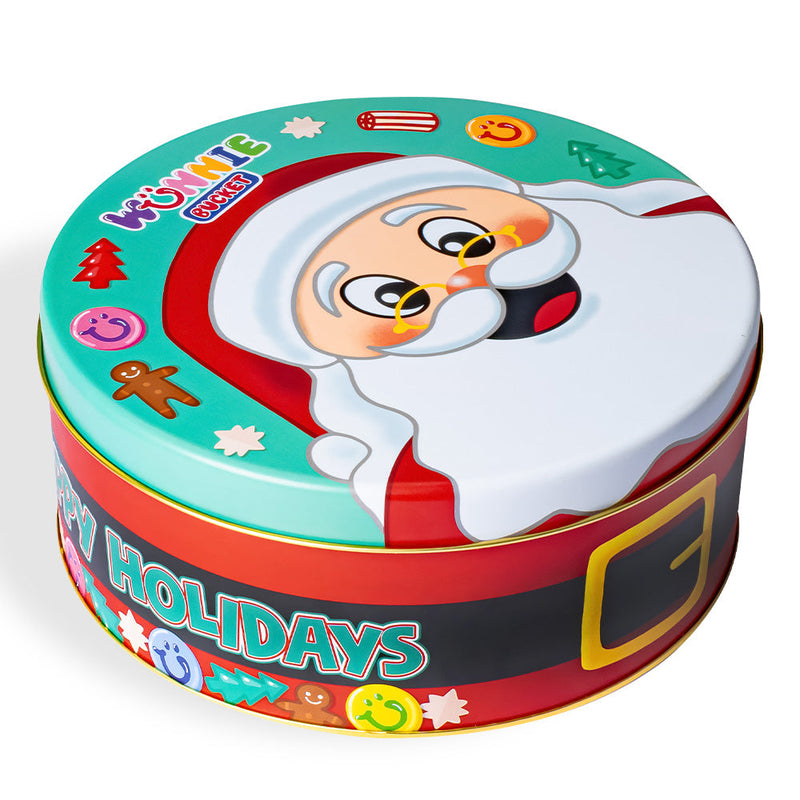 Wunnie Bucket "Happy Holidays", 3kg tin of gummy sweets to compose with your favorite flavors