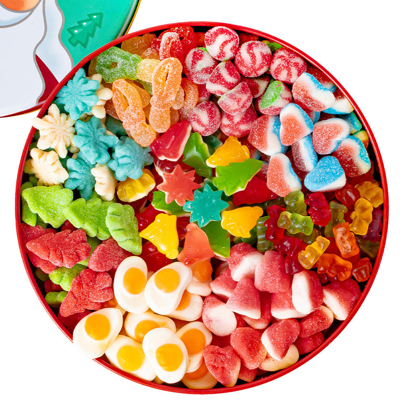 Wunnie Bucket "Happy Holidays", 3kg tin of gummy sweets to compose with your favorite flavors