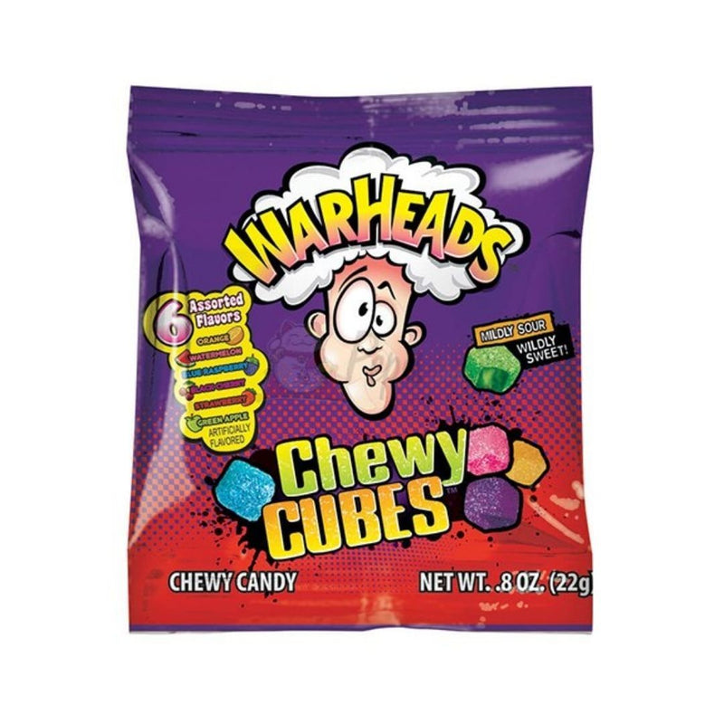 Warheads Chewy Cubes,caramelle alla frutta aspre da 22g