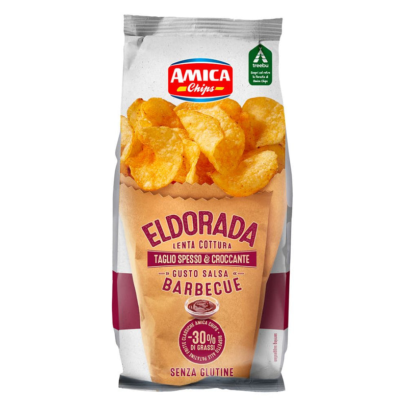 Confezione da 130g di patatine al barbecue Amica Chips