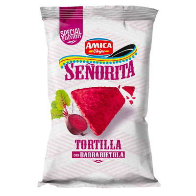 Confezione da 170g di nachos alla barbabietola Amica Chips Senorita