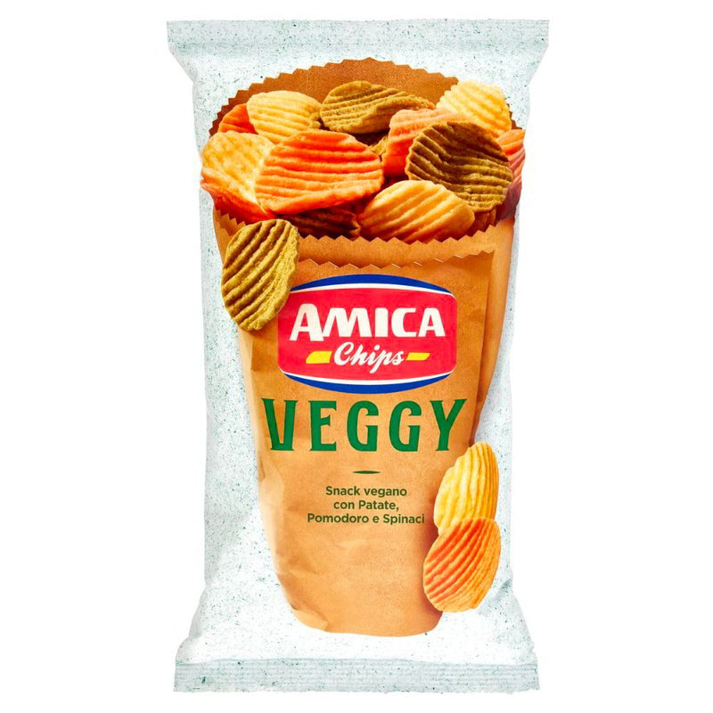 Confezione da 110g di patatine vegane Amica Chips Eldorada Veggy