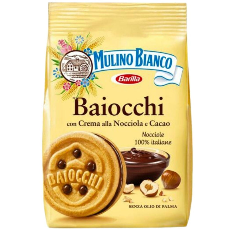 Confezione da 260g di biscotti con crema alle nocciole Baiocchi