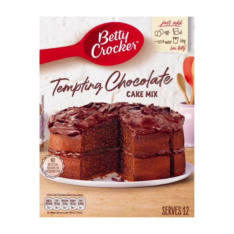 Betty Crocker Tentadora mezcla para pastel de chocolate, 425 g de mezcla para pastel de chocolate amargo