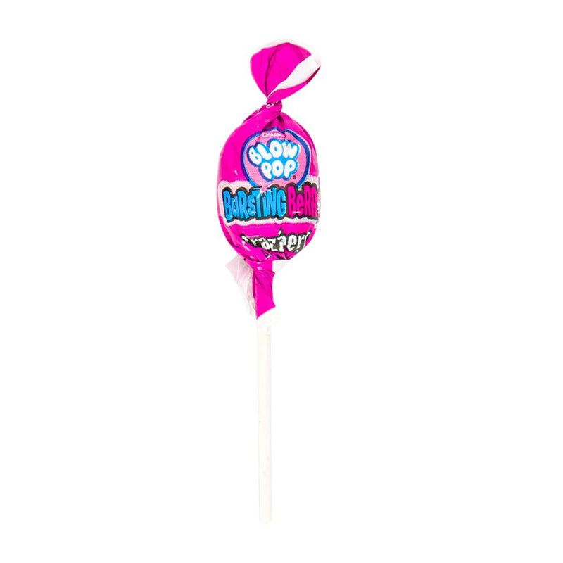 Confezione da 18g di lecca lecca ai frutti di bosco Bursting Berry Blow Pio