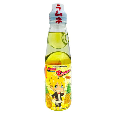 Confezione da 200ml di bevanda all'ananas Boruto Ramune