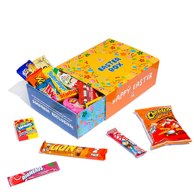 Caja Pascua, caja de 15 productos dulces y salados.