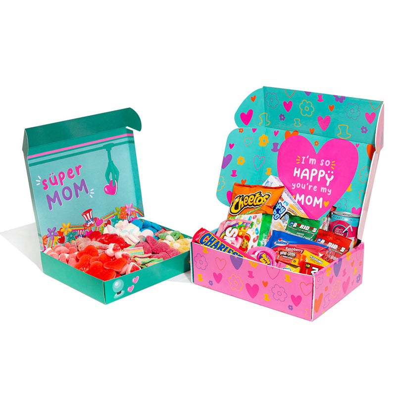 Caja de Dulces - Edición Super Mamá 1kg sorpresa + Caja de Snacks - Edición Super Mamá