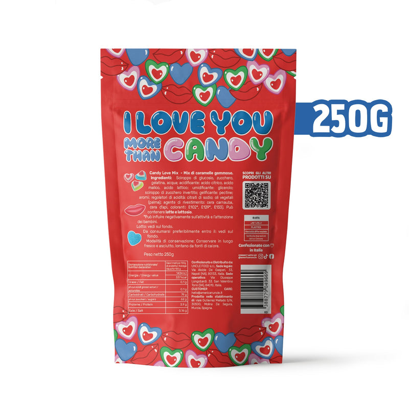 Mezcla de caramelos - Edición Love, paquete de gomitas de 250 g