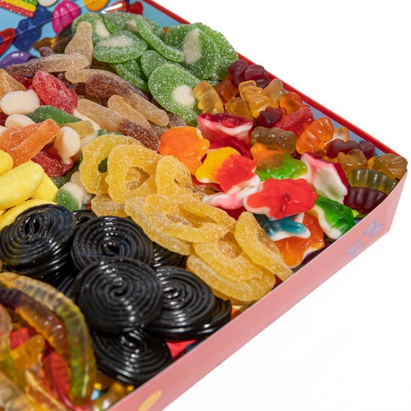 Candy box selección comunitaria, caja de gominolas de 1 kg, 10 sabores