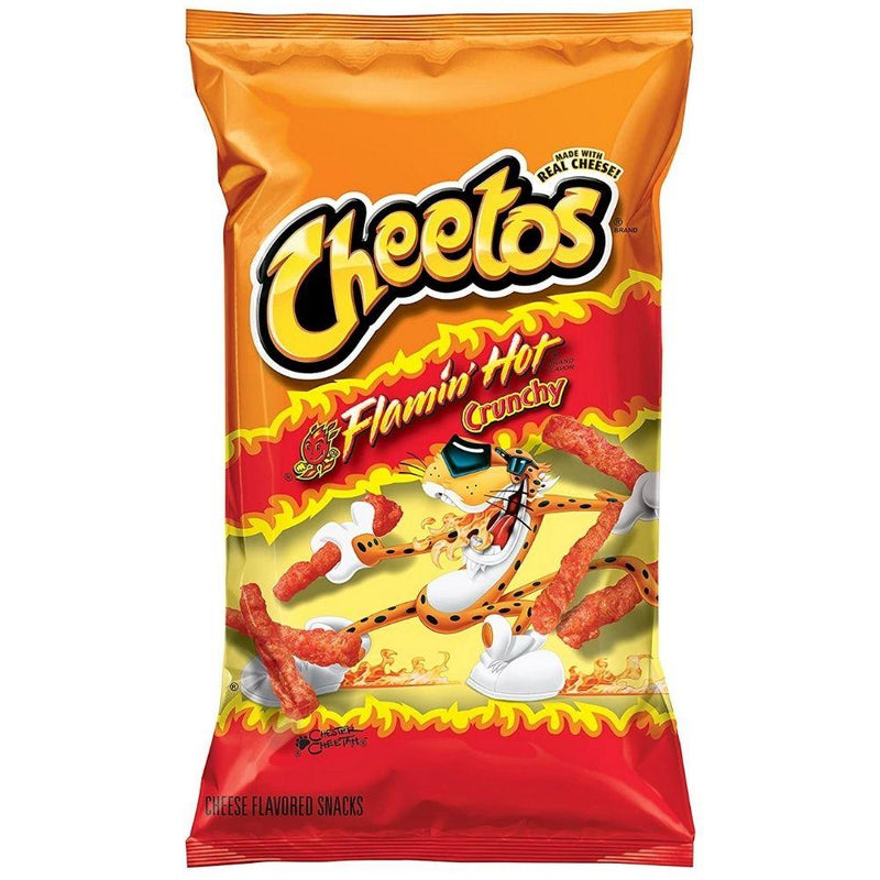 Cheetos Flamin Hot Crunchy, patatine al formaggio piccante da 90g (4755797737569)