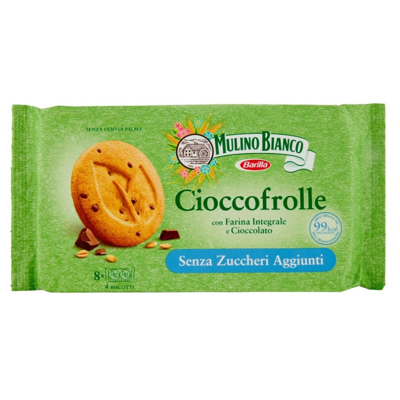 Cioccofrolle Mulino Bianco, biscotti integrali con gocce di cioccolato da 200g