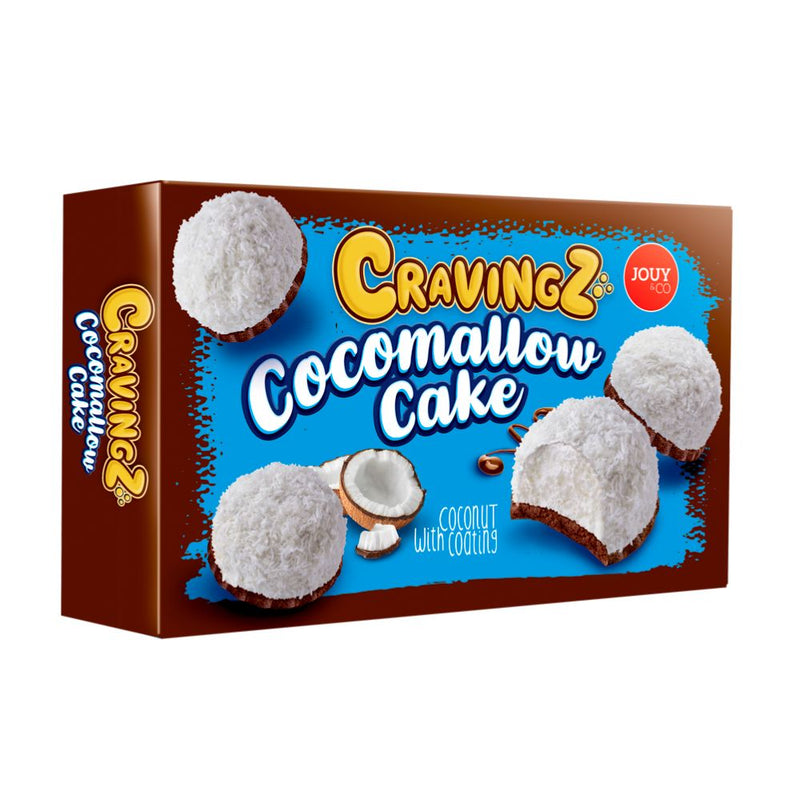 Cravingz Cocomallow Cake, 100g marshmallow cookies with coconut flakes