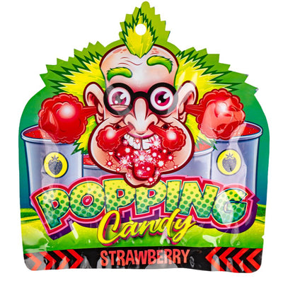 Confezione da 15g di caramelle scoppiettanti al gusto di fragola Dr Sour Popping Candy