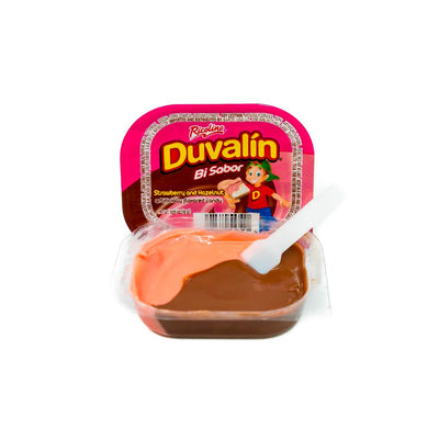 Confezione da 15g di caramella alla fragola e al cioccolato Duvalin Bi Sabor