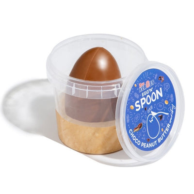 New Heroes Egg'n'Spoon Choco Peanut Butter Crunchy, crema al cioccolato e burro d'arachidi con ovetto al cioccolato e pezzi di arachidi