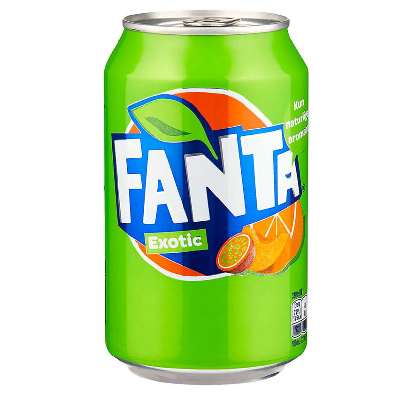 Confezione da 330ml di bevanda alla frutta esotica Fanta Exotic