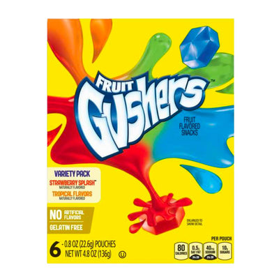 Confezione da 136g di caramelle alla frutta Fruit Gushers Strawberry&Tropical Flavor