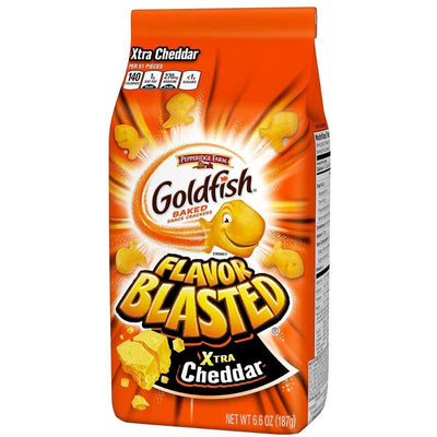 Goldfish Cracker Extra Cheddar, confezione di cracker al cheddar da 187g (4783988506721)