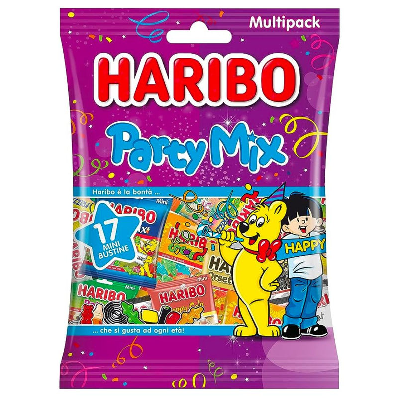 Confezione da 175g di bustine di caramelle gommose Haribo Party Mix