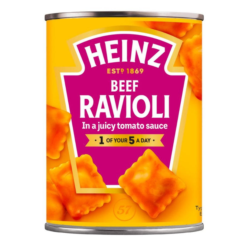 Confezione da 400g di ravioli di manzo al sugo Heinz Beef Ravioli