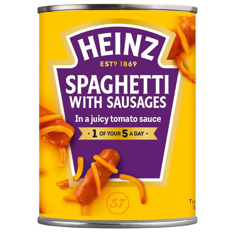 Heinz Spaghetti with Sausages, spaghetti con pomodoro e salsiccia da 400g (4699598422113)