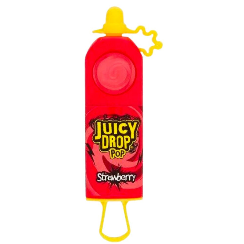 Juicy Drop Pop Strawberry, piruleta de caramelo líquido sabor fresa 26g