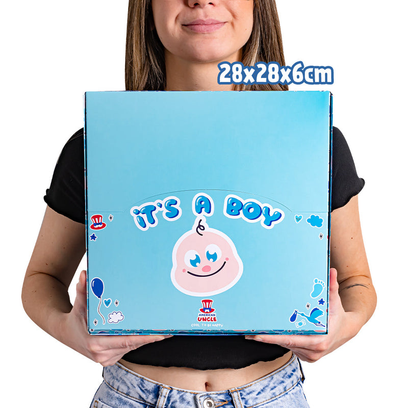 Candy Cube Kit “It’s a boy”, scatoline di caramelle gommose da 50g ideali per il baby shower o nascita (25, 50 o 75 pz)