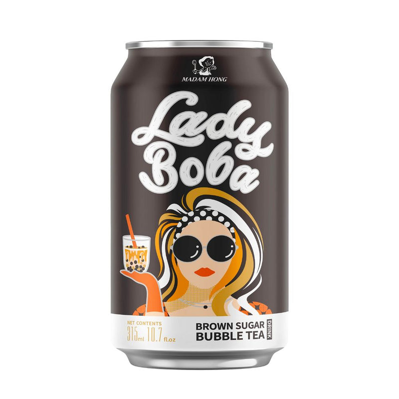 Confezione da 315ml di thè Lady Boba brown sugar da 315ml