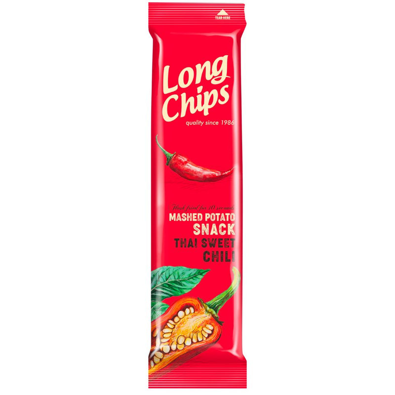 Confezione da 75g di patatine lunghe piccanti Long Chips Thai Sweet Chili