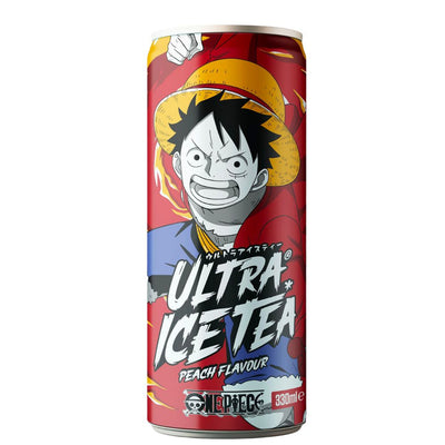 Confezione da 330ml di tè alla pesca Ultra ice tea luffy