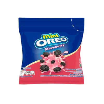 Confezione da 20g di biscotti alla fragola Oreo Mini Strawberry 