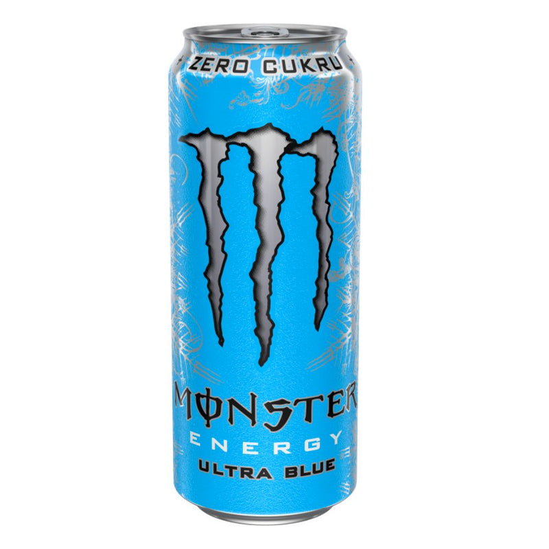 Monster Blue, raspberry energy drink 500ml | DAMAGED