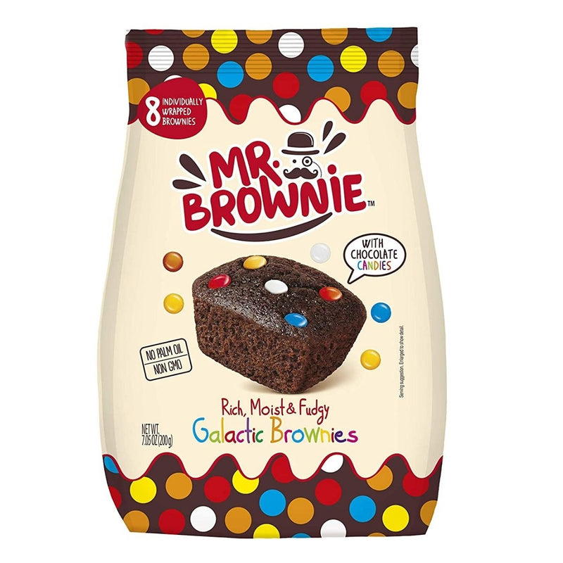 Mr.Brownie Galactic Brownies, pack of 8 brownies with chocolate sprinkles 200g