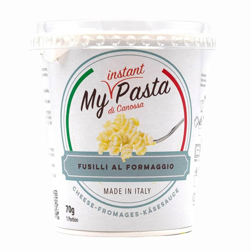 Confezione da 70g di my instant pasta fusilli al formaggio