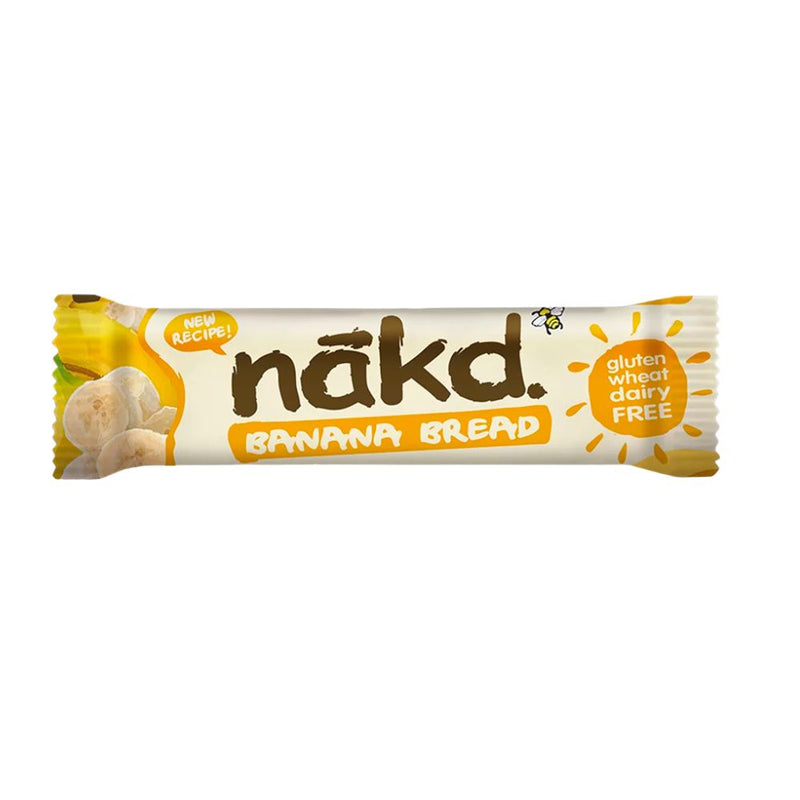 Confezione da 30g di barretta di frutta e noci da Nakd Banana Bread