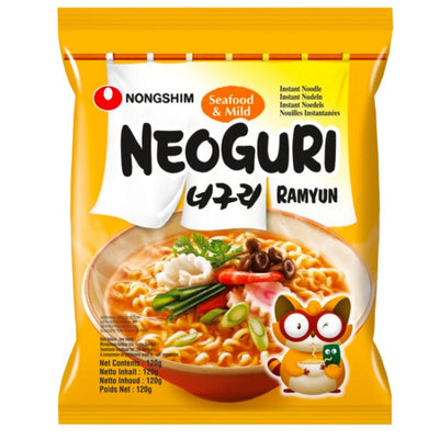 Confezione da 120g di noodles ai frutti di mare Nongshim Neoguri 