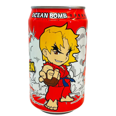 Confezione da 330ml di bevanda all'uva Ocean Bomb Street Fighter