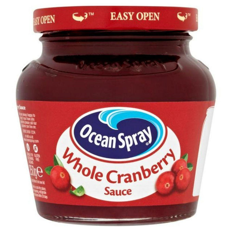 Ocean Spray Whole Cranberry Sauce, marmellata con pezzi di mirtilli da 250g (4699598225505)