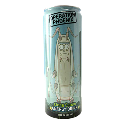 Rick & Morty Operation Phoenix Clone Serum Energy Drink, energy drink alla frutta da 355ml (4574734516321)