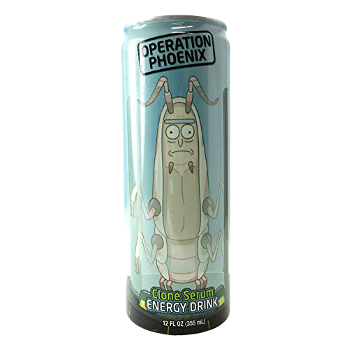 Rick & Morty Operation Phoenix Clone Serum Energy Drink, energy drink alla frutta da 355ml (4574734516321)