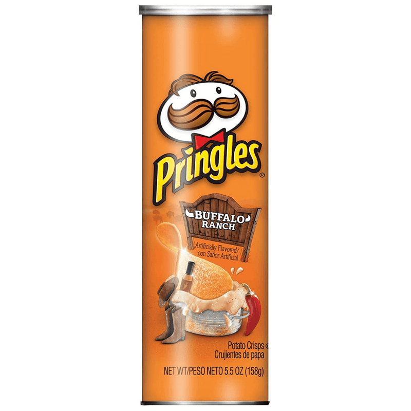 Pringles Buffalo Ranch, patatine al gusto salsa buffalo e salsa ranch da 158g (4783988670561)