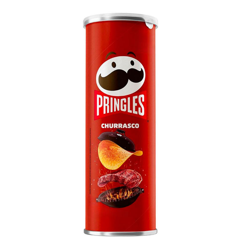 Confezione da 120g di patatine al gusto di carne arrostita Pringles Churrasco