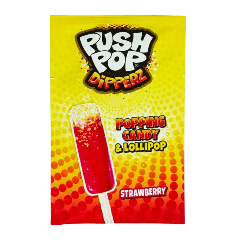 Confezione da 12g di lecca lecca alla fragola Push Pop Dipperz