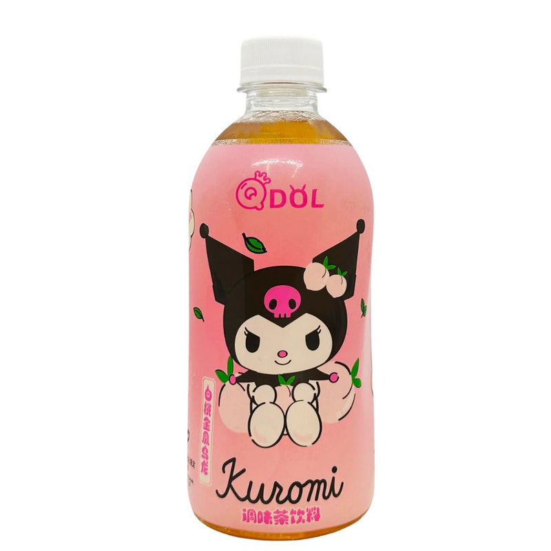 Confezione da 420ml di tè alla pesca Qdol Kuromi