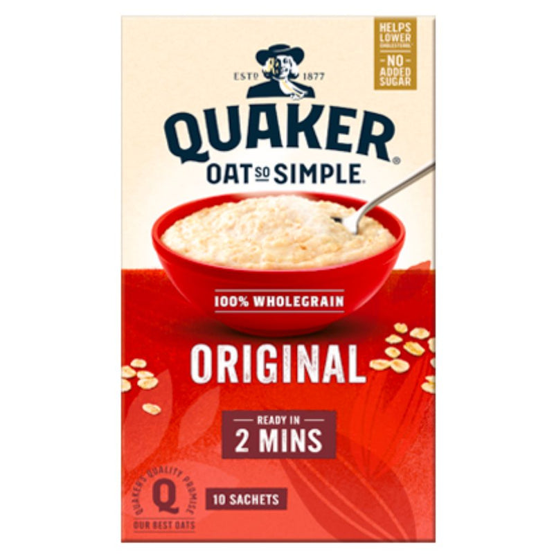 Quaker Oat So Simple Original, oat flake mix, 10 sachets of 27g