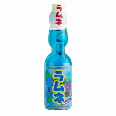 Confezione da 200ml di bevanda al gusto mirtillo Ramune Blueberry Soda