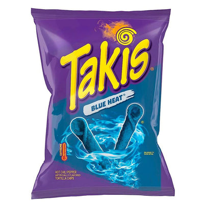 Confezione da 56g di riccioli di tortillas piccanti Takis Blue Heat