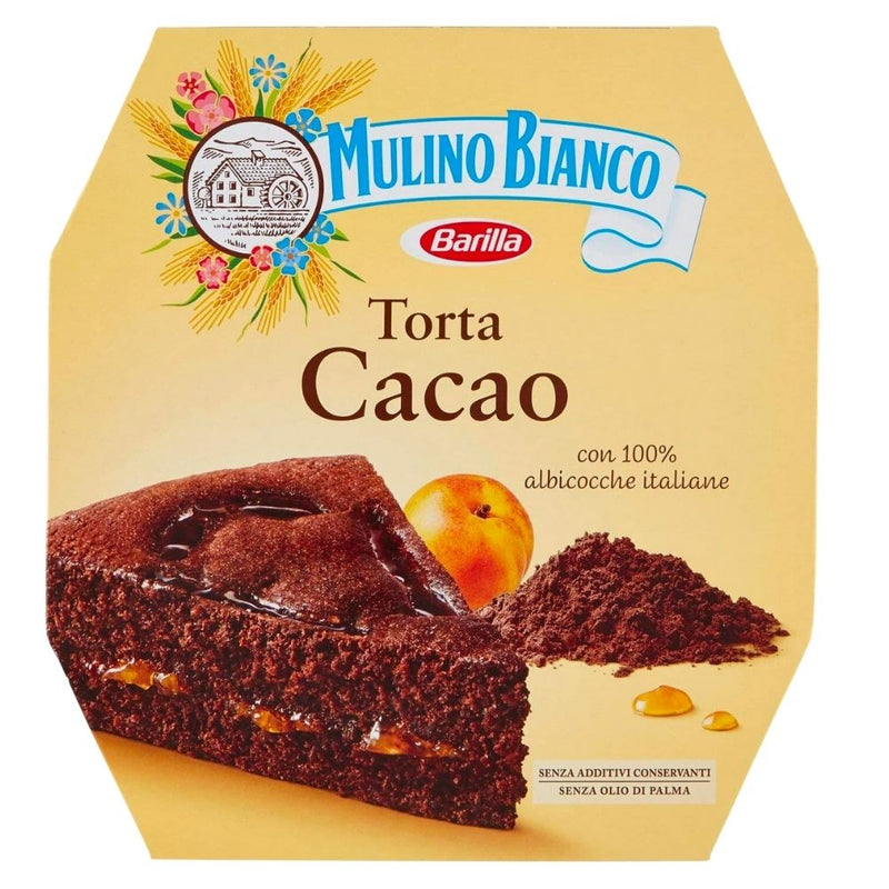 Torta Cacao Mulino Bianco, torta al cacao con farcitura di albicocche da 590g