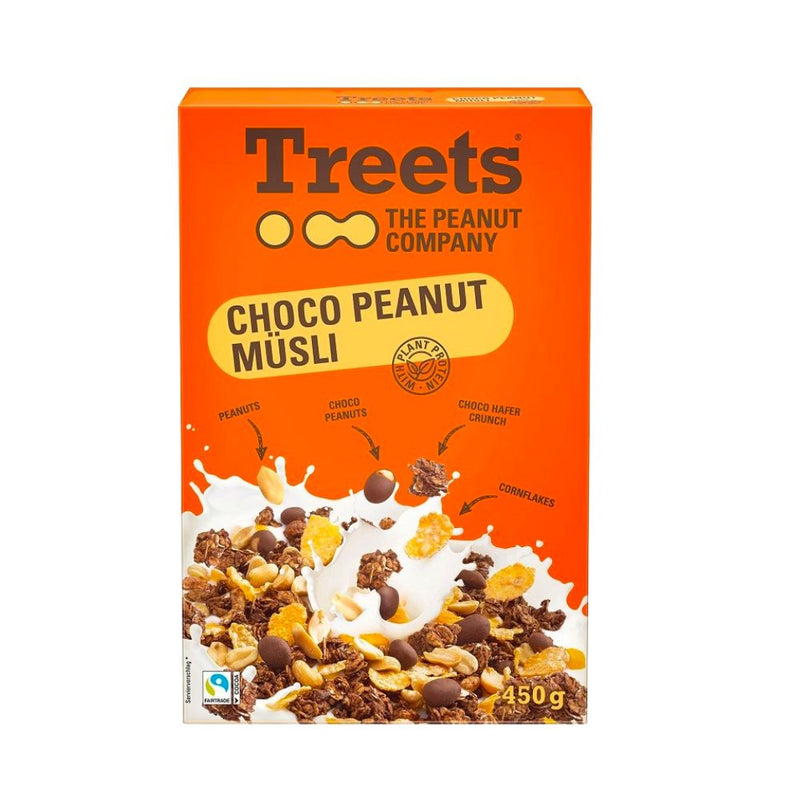 Confezione di cereali Treets The Peanut Company Choco Peanut Muslida 450g